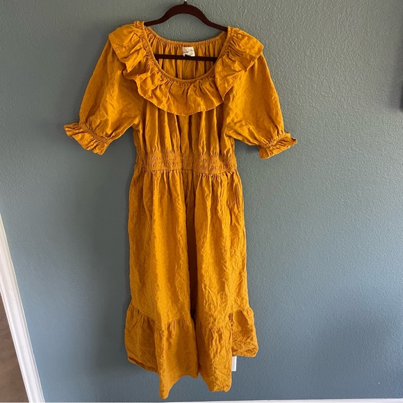 Universal Thread Dresses & Skirts - Yellow Universal Thread Midi Dress Large 12 14 Golden Fall Autumn EUC Pockets 🍂